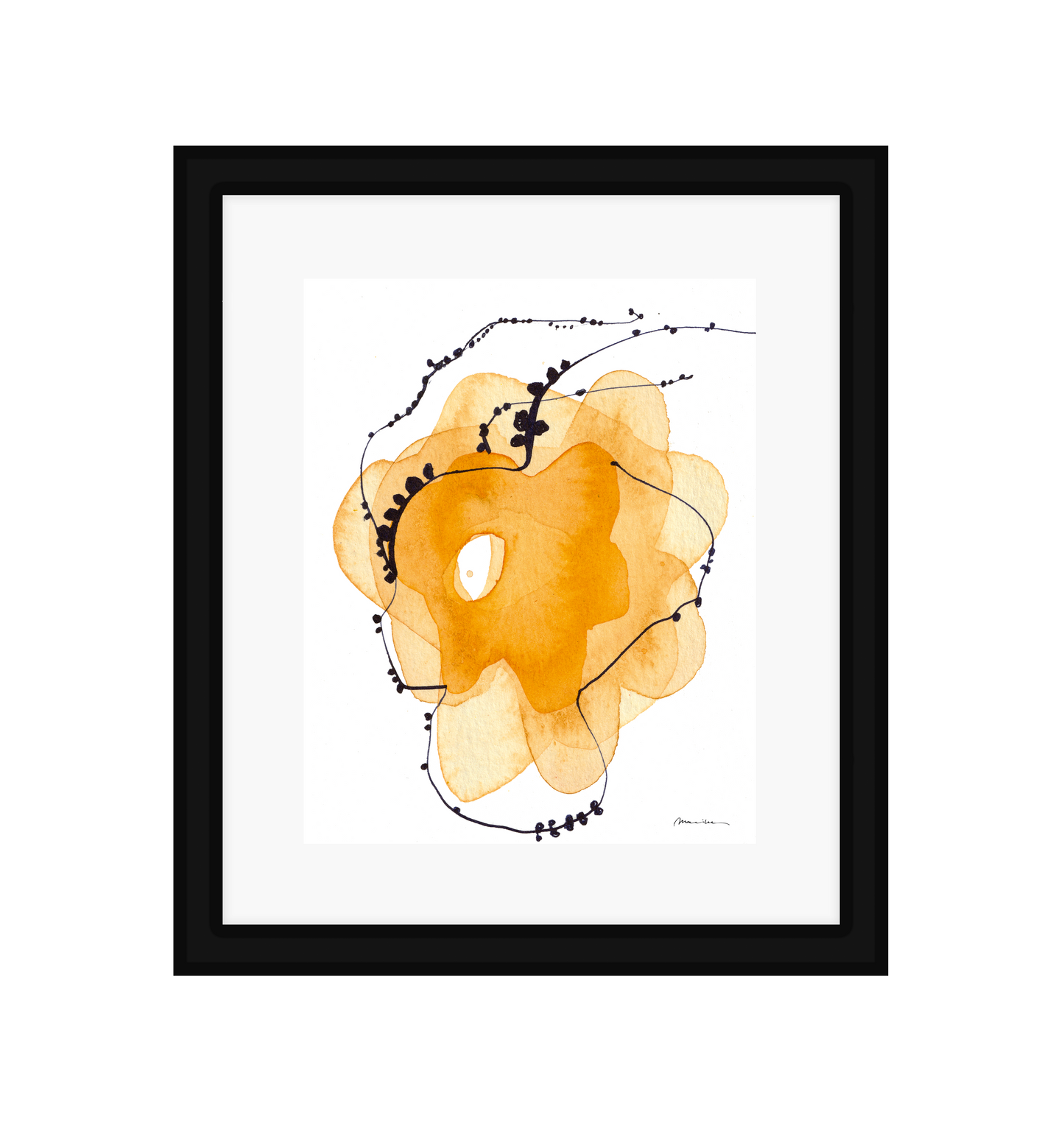 Yellow and Black Flower